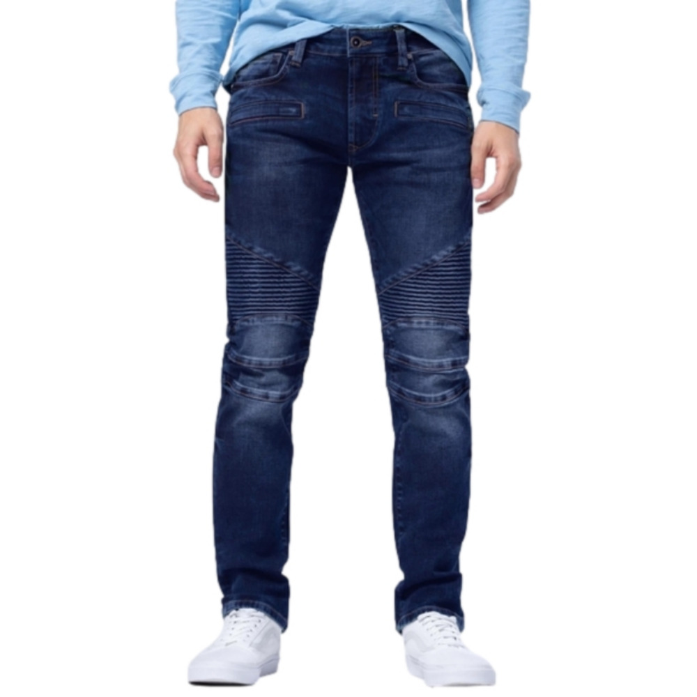 NWT Parasuco Men's Mike Denim Slim Pant Medium Rise Moto Fit 9119KDS Size 42